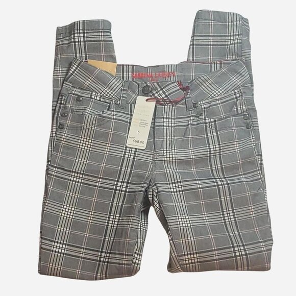 Sabrina Lauren Dress Pants Ankle Cut White/Charcoal Rose color size 6 - Picture 1 of 6